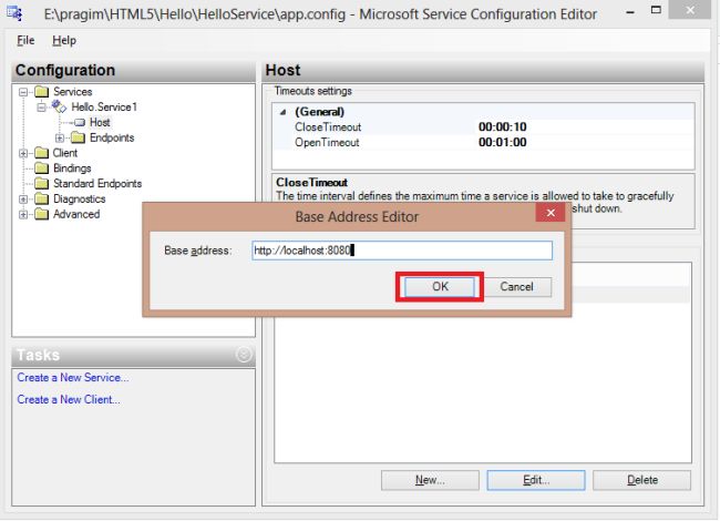base address of service